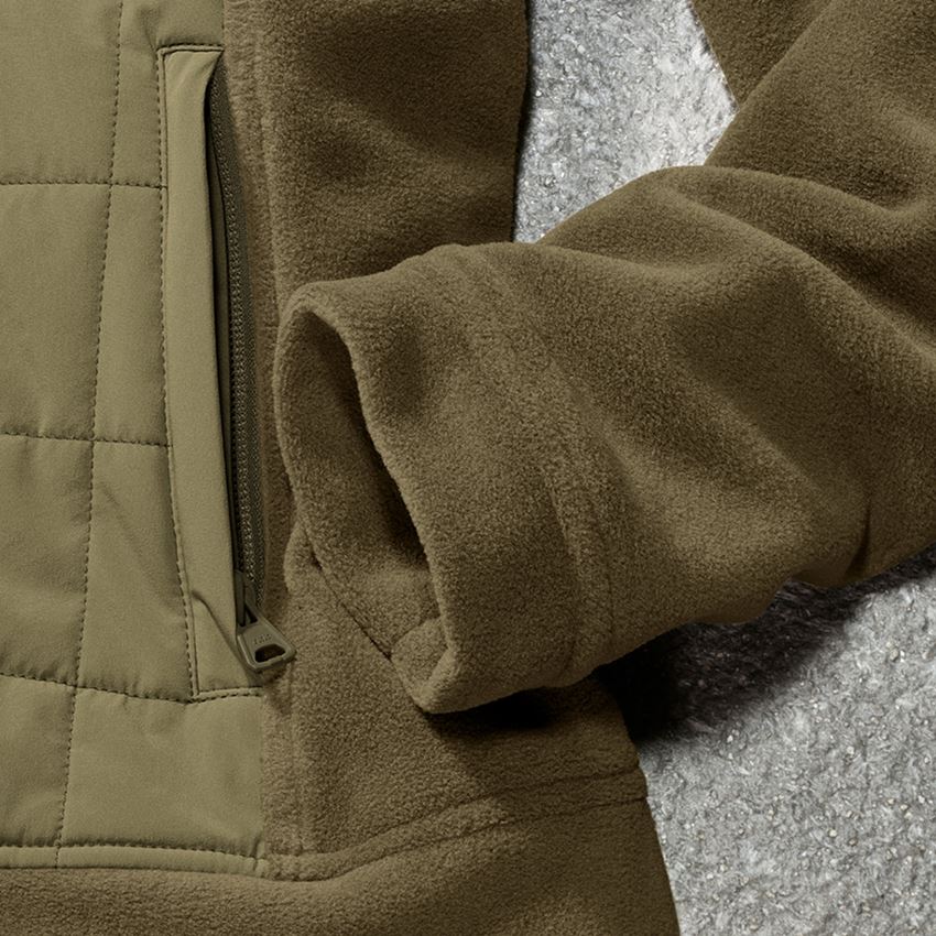 Topics: Hybrid fleece hoody jacket e.s.concrete, ladies' + mudgreen/stipagreen 2