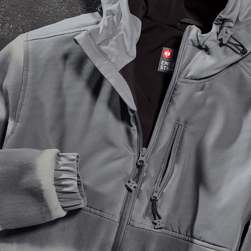 Topics: Hybrid fleece hoody jacket tie-dye e.s.motion ten + granite/opalgrey 2