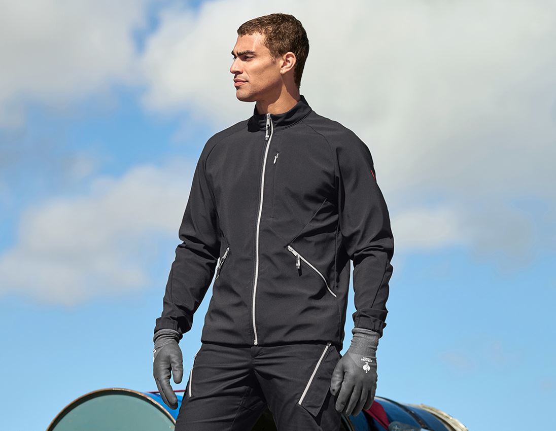 Topics: Softshell jacket e.s.ambition + black/platinum