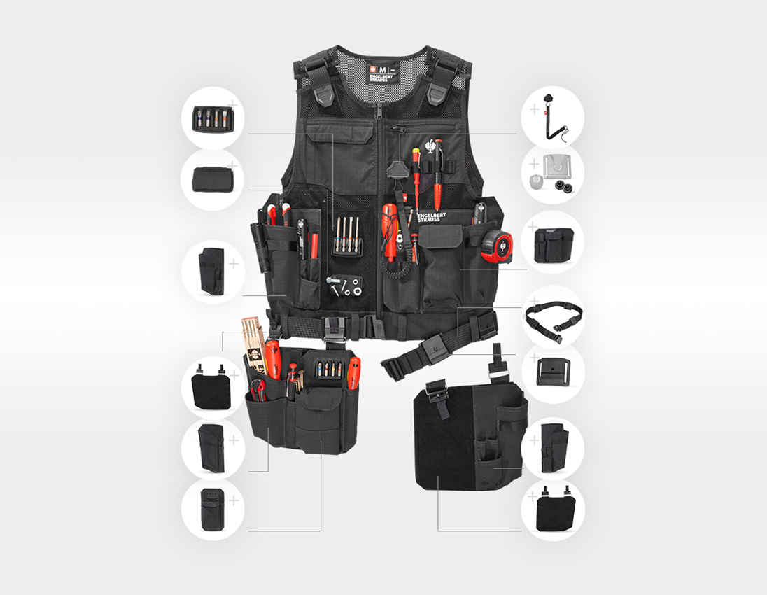 Work Body Warmer: Tool vest e.s.tool concept + black 1