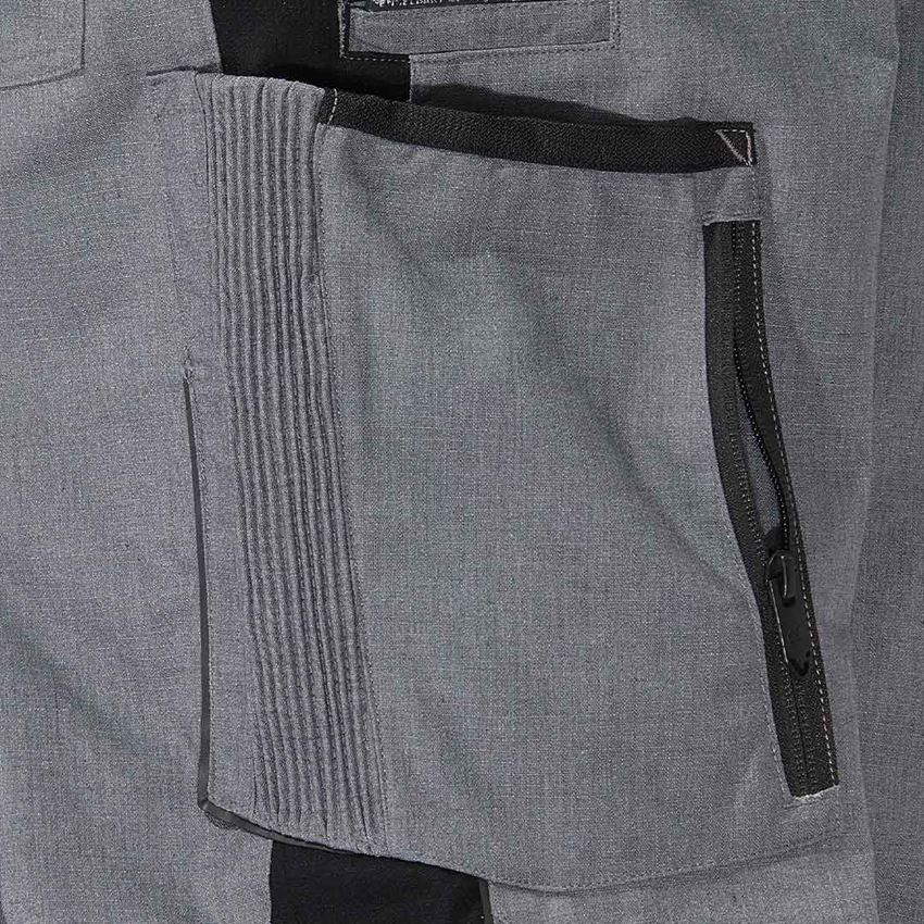 Cargo trousers e.s.vision cement melange/black | Strauss