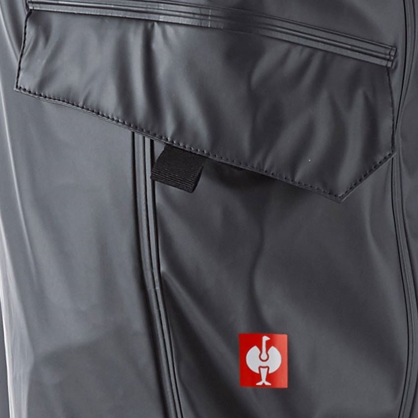 Work Trousers: Rain trousers e.s.motion 2020 superflex + graphite/gentianblue 2