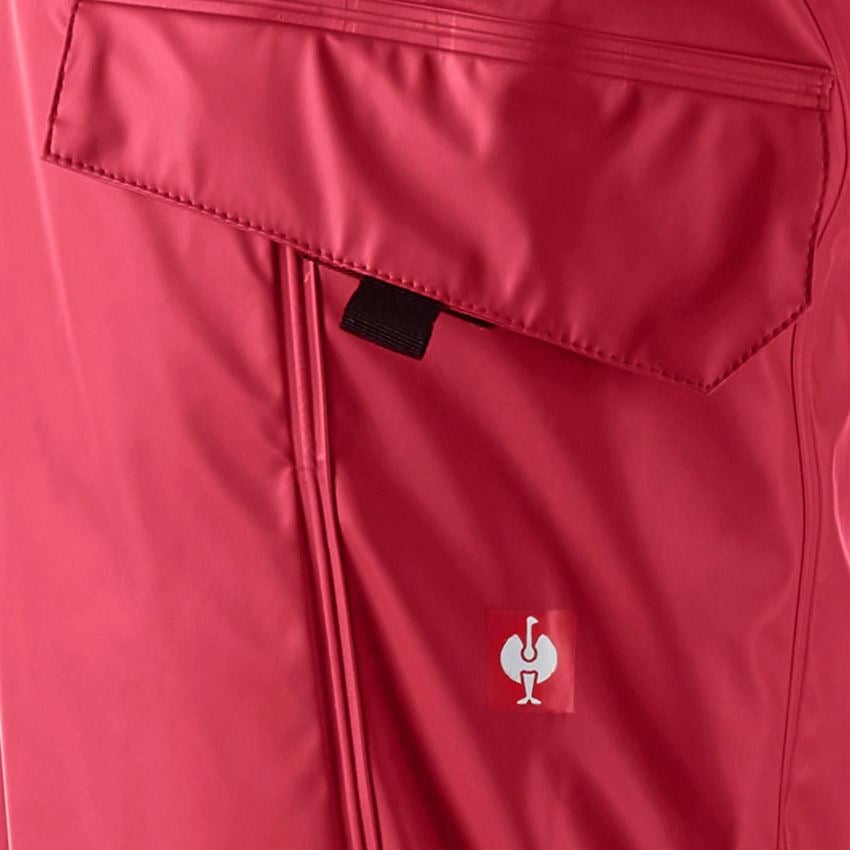 Gardening / Forestry / Farming: Rain trousers e.s.motion 2020 superflex + fiery red/high-vis yellow 2