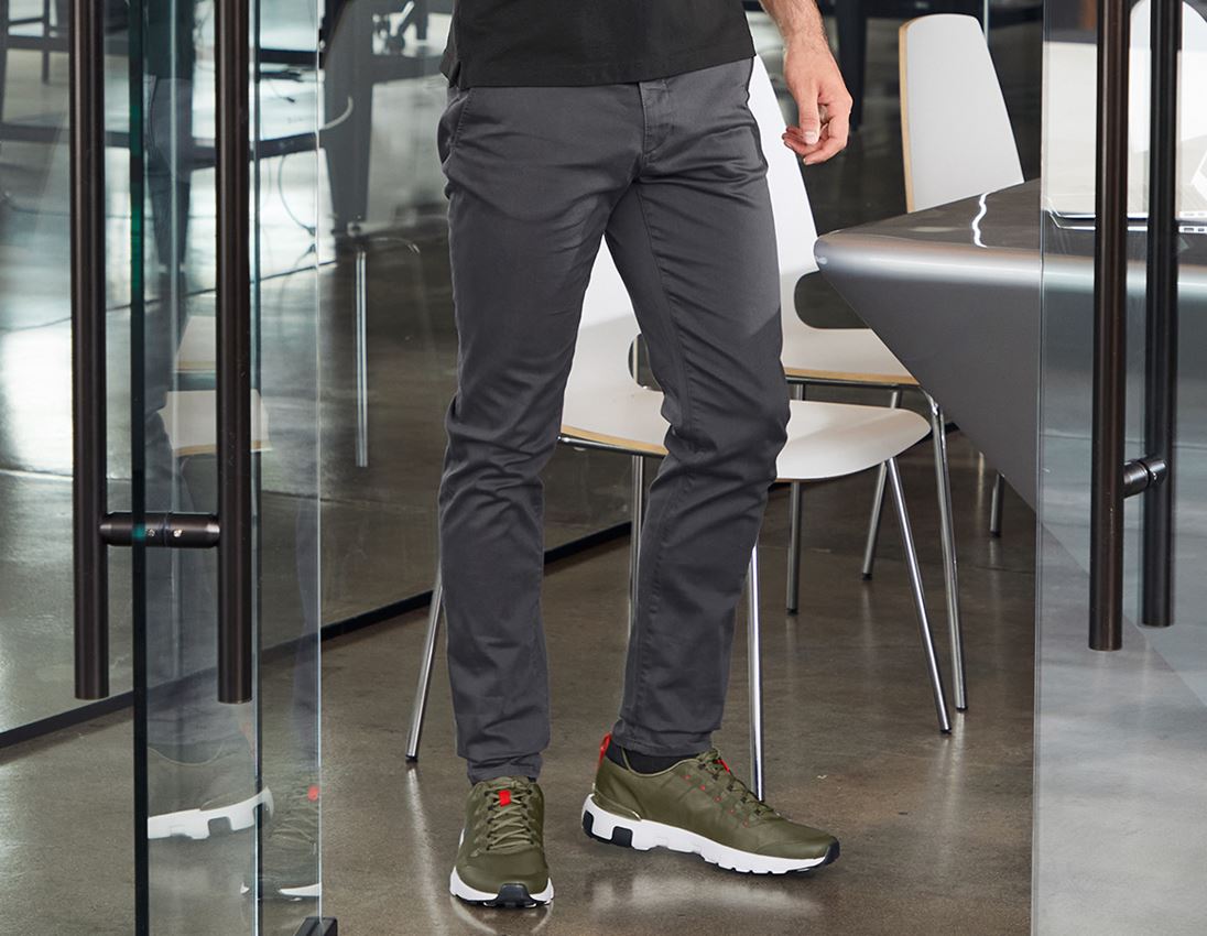 Topics: e.s. 5-pocket work trousers Chino + anthracite