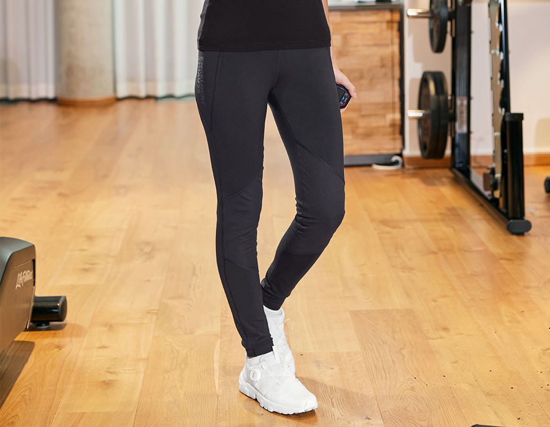Work Trousers: Race tights e.s.trail, ladies' + black