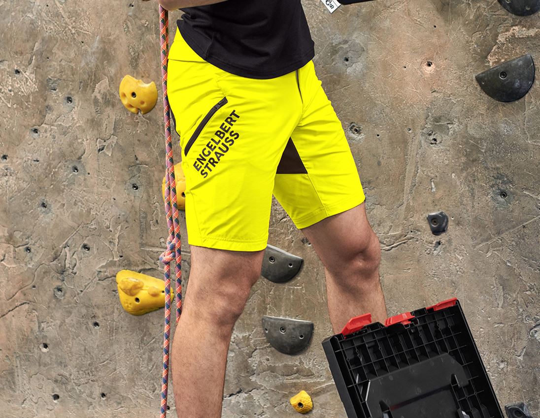 Work Trousers: Functional short e.s.trail + acid yellow/black 2