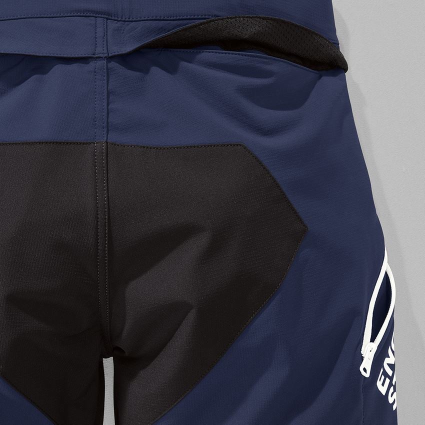 Work Trousers: Functional short e.s.trail + deepblue/white 2