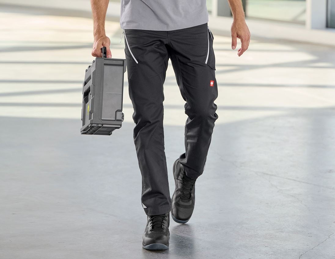 Work Trousers: Multipocket trousers e.s.ambition + black/platinum