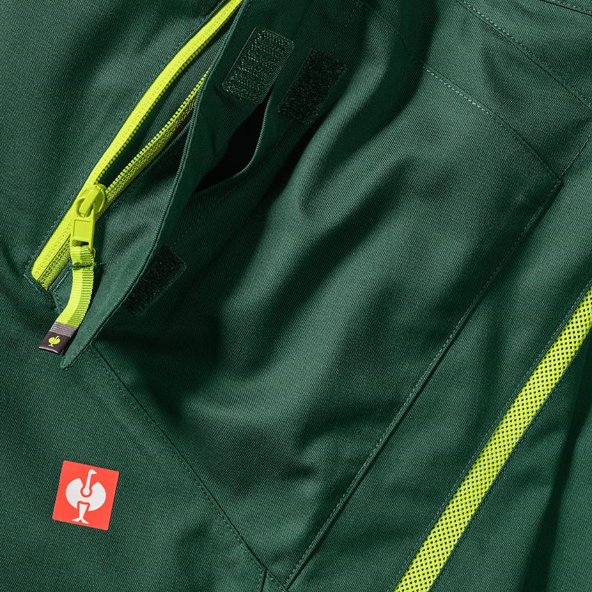 Work Trousers: Multipocket trousers e.s.ambition + green/high-vis yellow 2