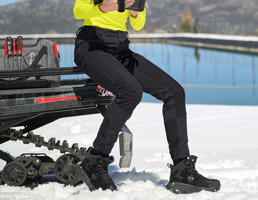 Work Trousers: Hybrid functional trousers e.s.trail, ladies' + black 2