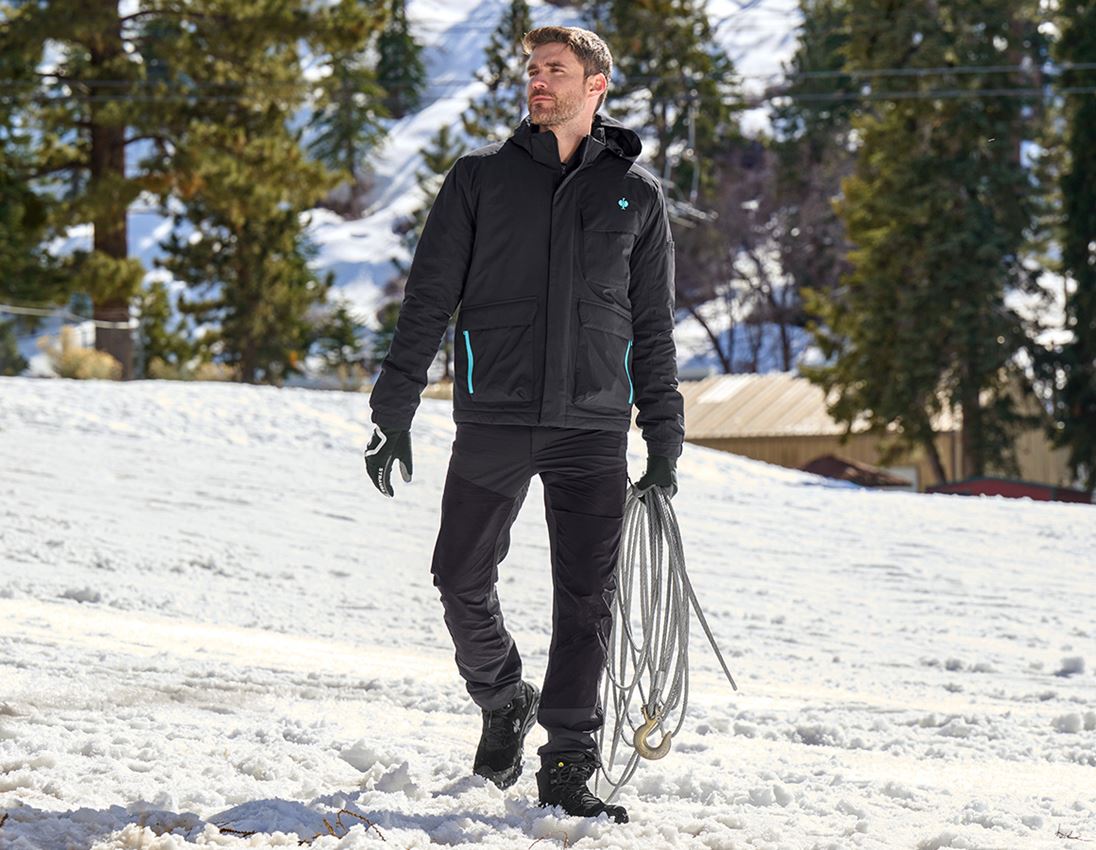 Topics: Hybrid functional trousers e.s.trail + black/lapisturquoise 2