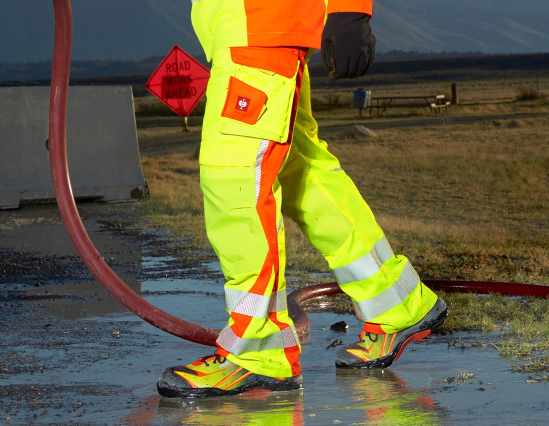 Cold: High-vis trousers e.s.motion 2020 winter + high-vis yellow/high-vis orange