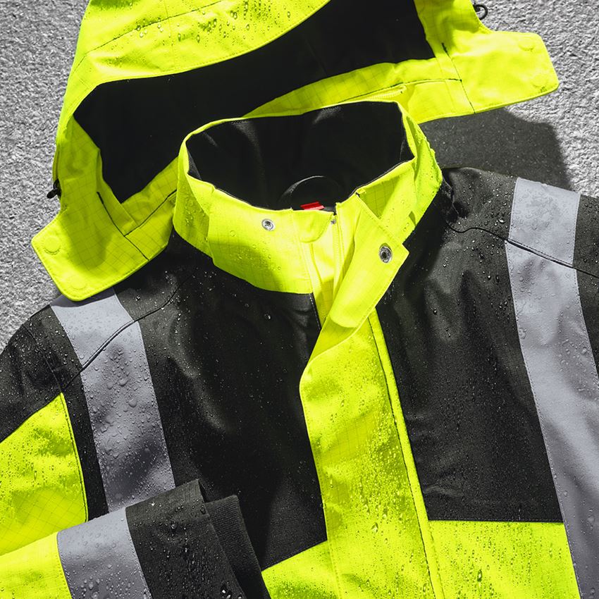 Work Jackets: e.s. Weatherproof jacket multinorm high-vis + high-vis yellow/black 2