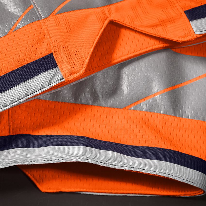 Work Trousers: High-vis functional shorts e.s.ambition + high-vis orange/navy 2