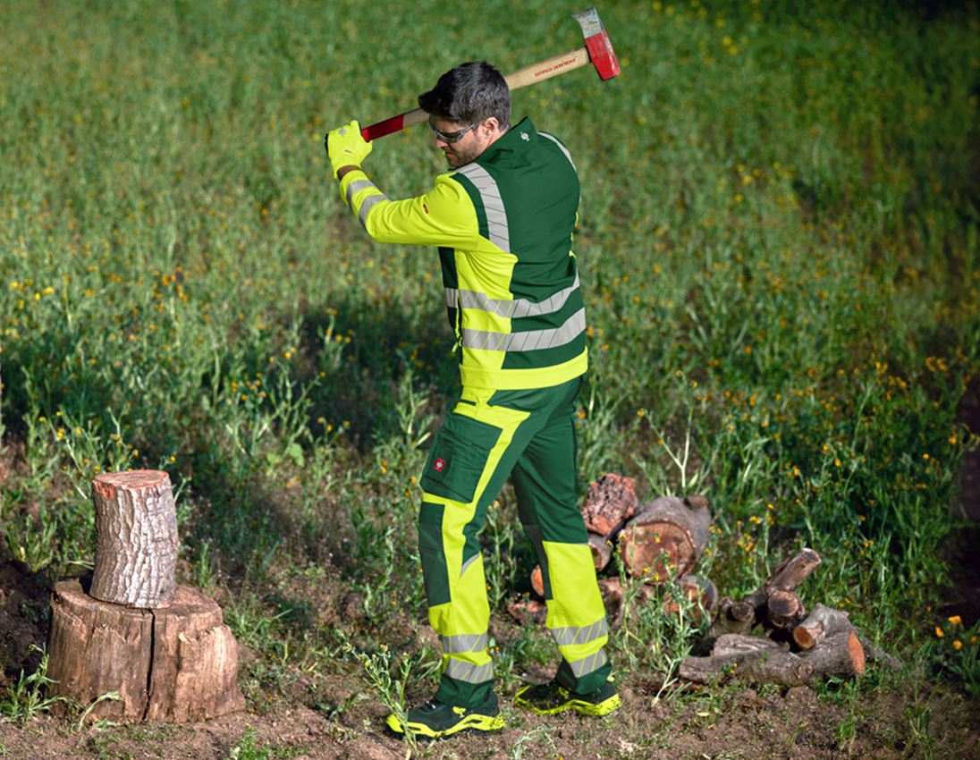 Topics: High-vis softshell jacket e.s.motion 24/7 + green/high-vis yellow 2