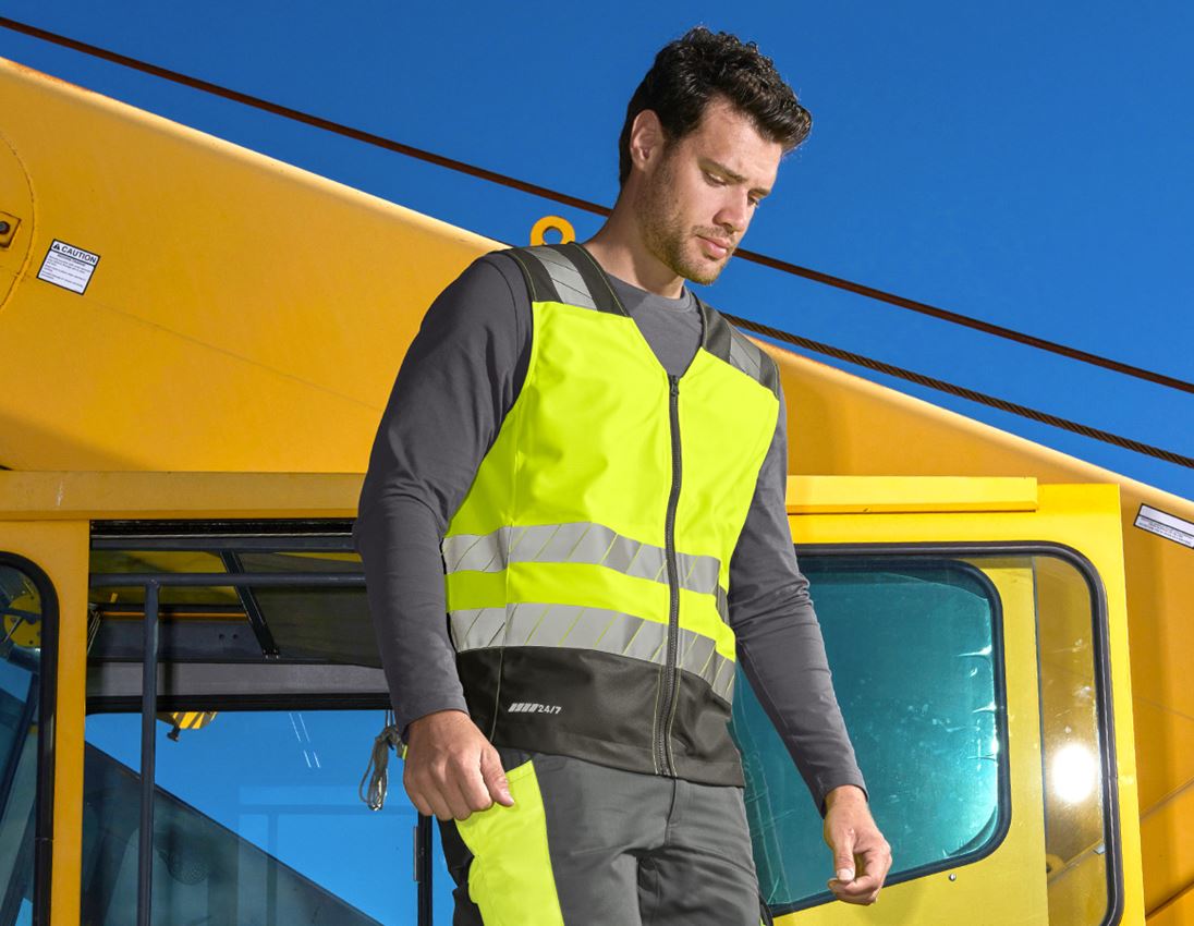 Work Body Warmer: High-vis bodywarmer e.s.motion 24/7 + high-vis yellow/anthracite 2