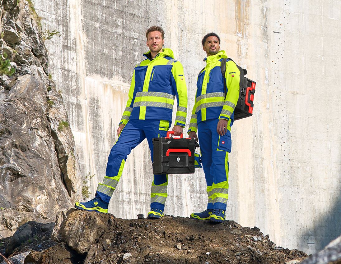 Work Trousers: High-vis trousers e.s.motion 24/7 + royal/high-vis yellow 5