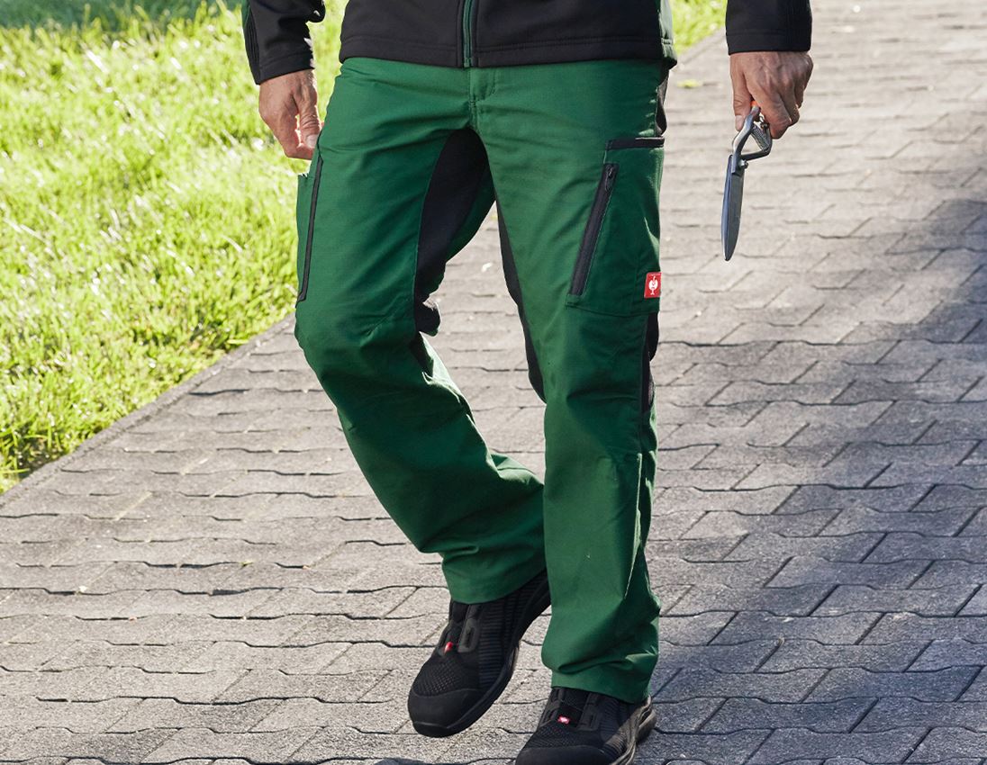 Work Trousers: Trousers e.s.vision, men's + green/black
