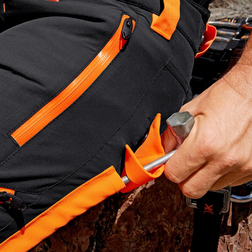 Forestry / Cut Protection Clothing: Cut protection trousers e.s.vision + black/high-vis orange 2