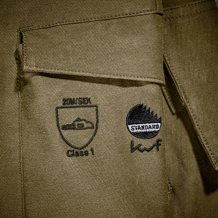 Forestry / Cut Protection Clothing: Forestry cut protection trousers e.s.cotton touch + mudgreen 2