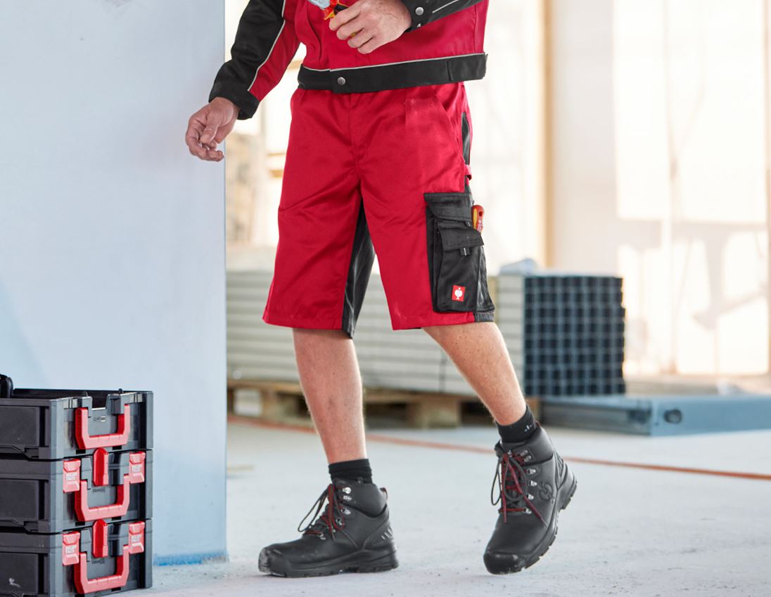 Work Trousers: Short e.s.image + red/black