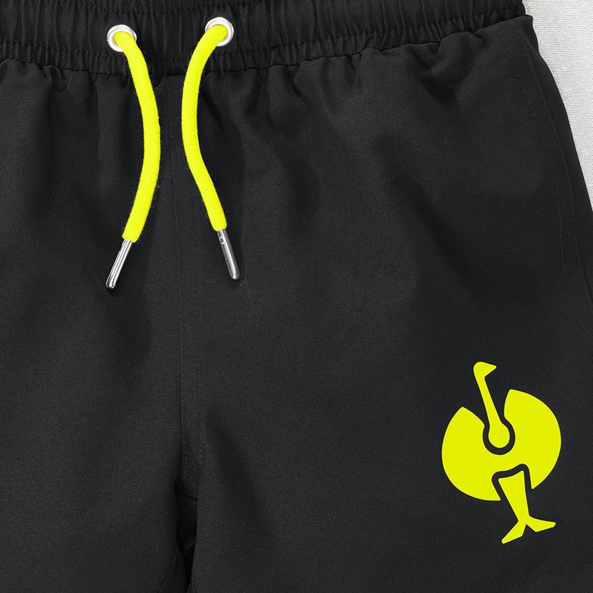Clothing: Bathing shorts e.s.trail, children's + black/acid yellow 2