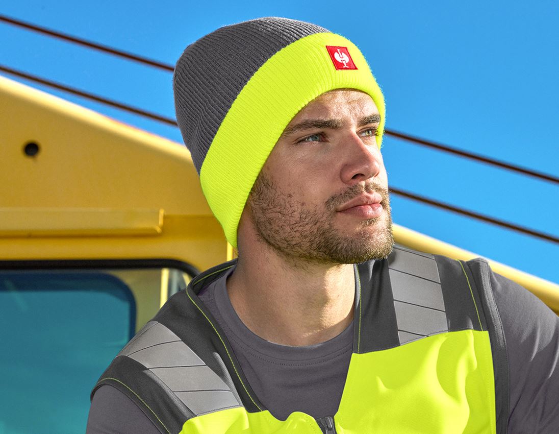 Topics: Knitted cap e.s.motion 24/7 + anthracite/high-vis yellow 1