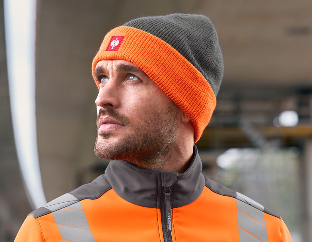 Accessories: Knitted cap e.s.motion 24/7 + anthracite/high-vis orange 1