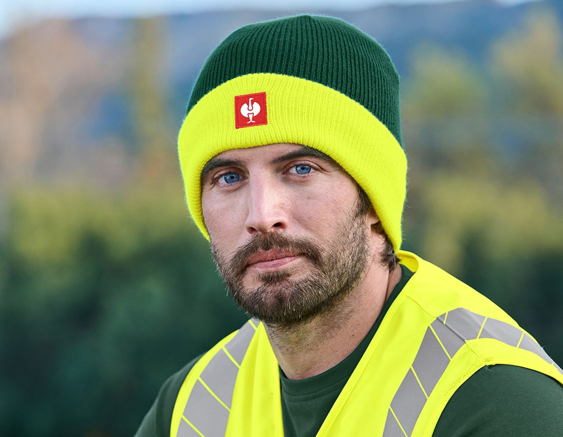 Accessories: Knitted cap e.s.motion 24/7 + green/high-vis yellow