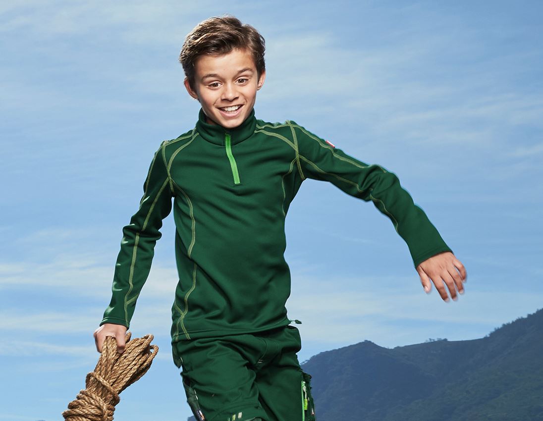 Cold: Funct.Troyer thermo stretch e.s.motion 2020 child. + green/seagreen