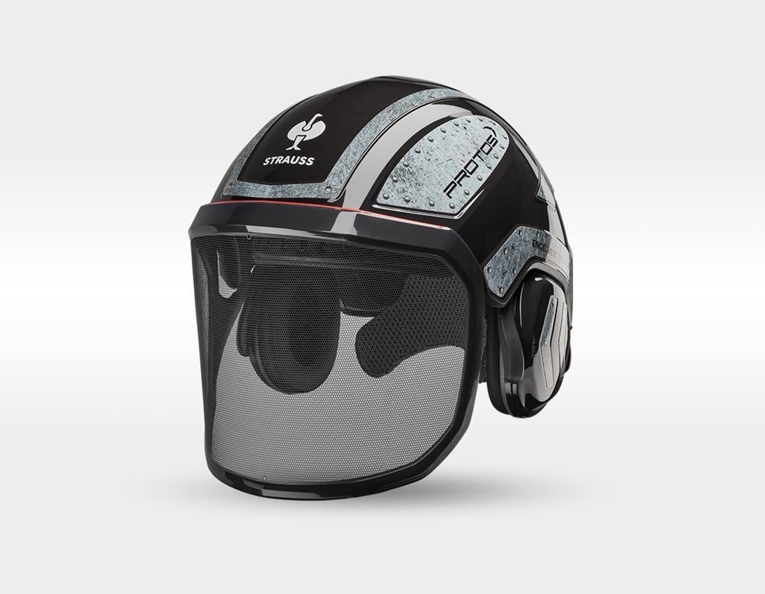 Personal Protection: SET: Forestry helmet Protos + STRAUSSbox 340 midi + black/grey