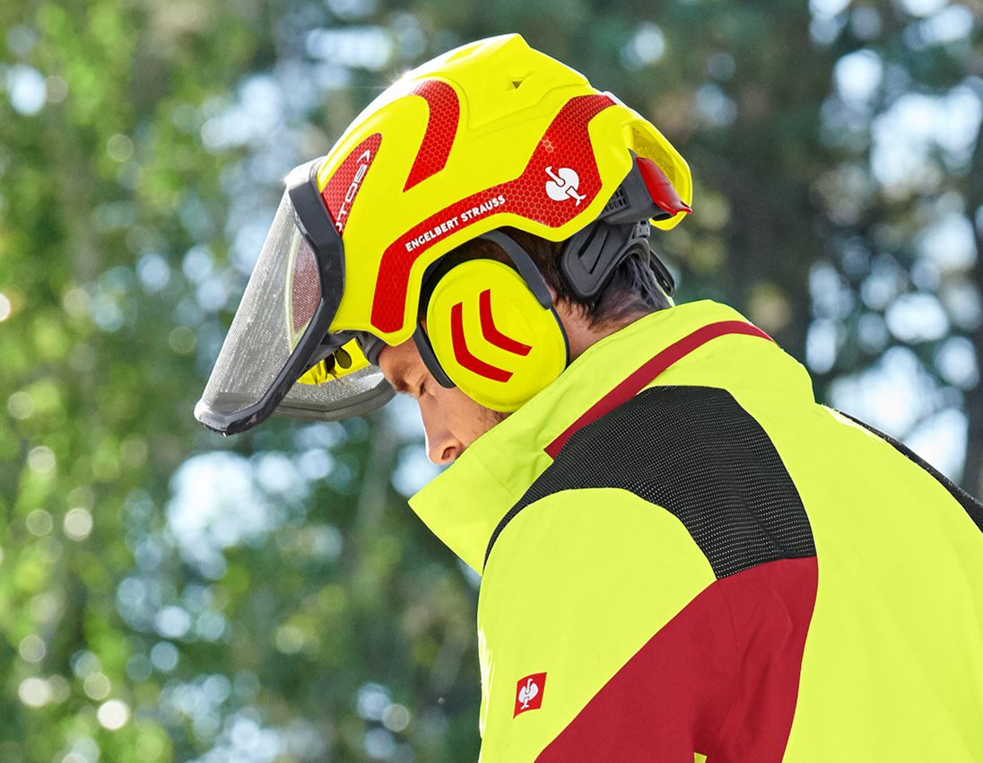 Forestry / Cut Protection Clothing: e.s. Forestry helmet Protos® + high-vis yellow/fiery red 3