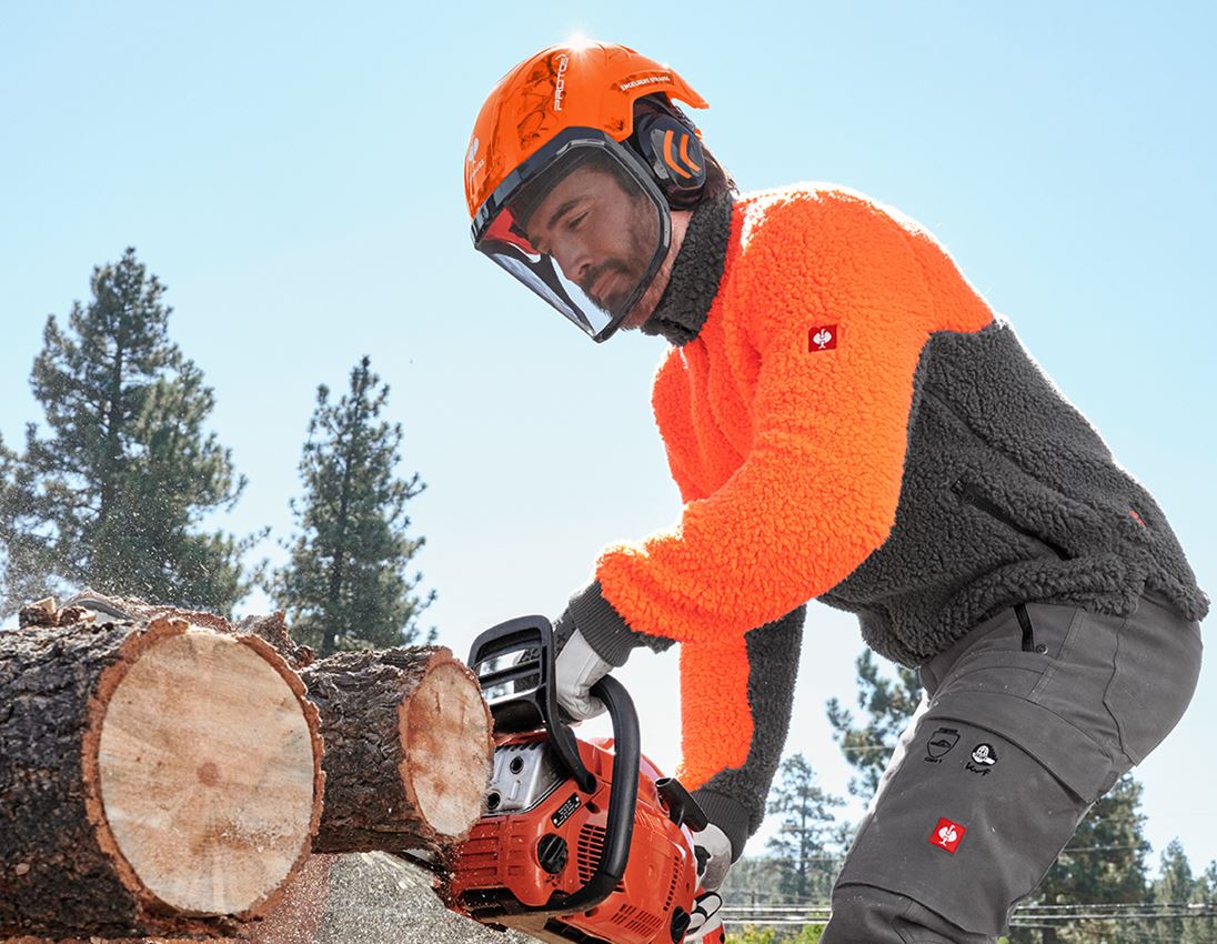 Forestry / Cut Protection Clothing: e.s. Forestry helmet Protos® + high-vis orange woodprint 1