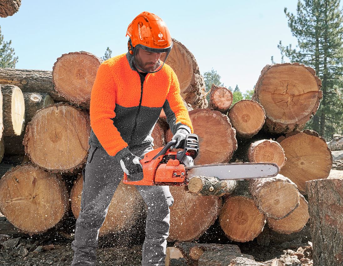 Forestry / Cut Protection Clothing: e.s. Forestry helmet Protos® + high-vis orange woodprint 2
