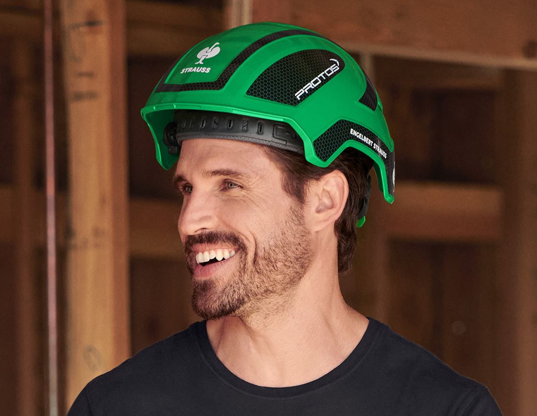 Hard Hats: e.s. Work helmet Protos® + green/black