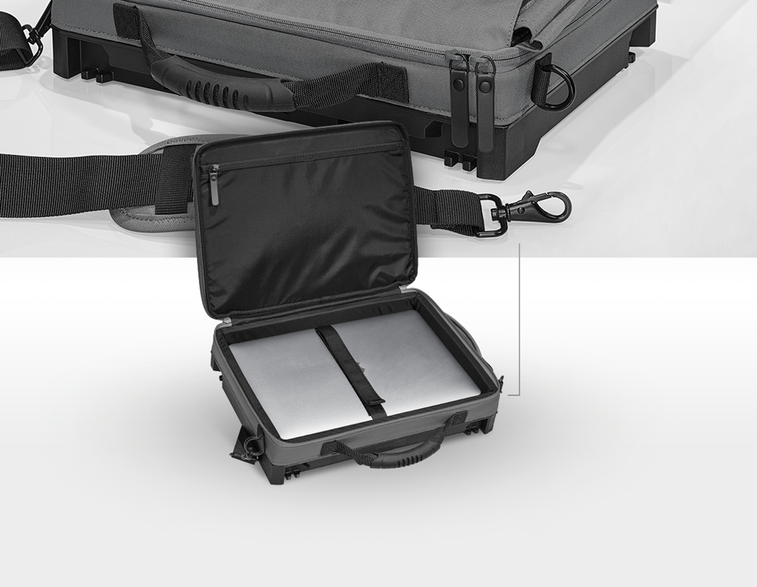 Accessories: STRAUSSbox laptop bag + basaltgrey/acid yellow 1