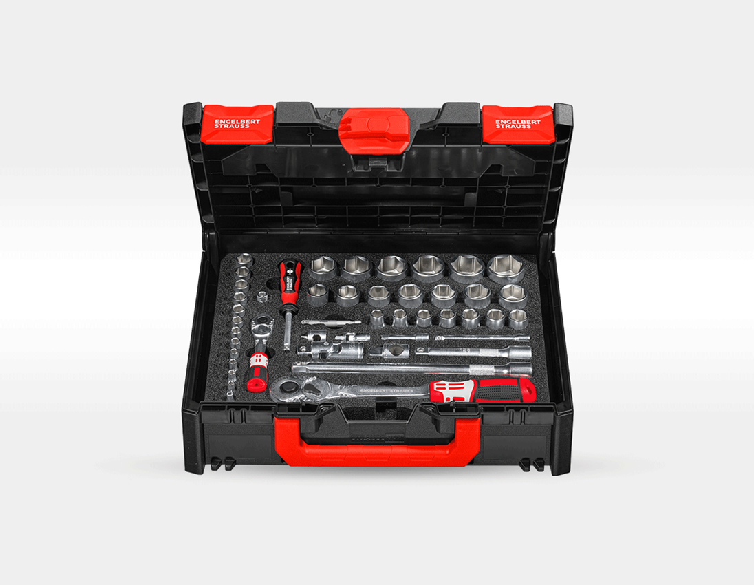 Tools: STRAUSSbox tool set Allround pro 1/4" + 1/2" 1