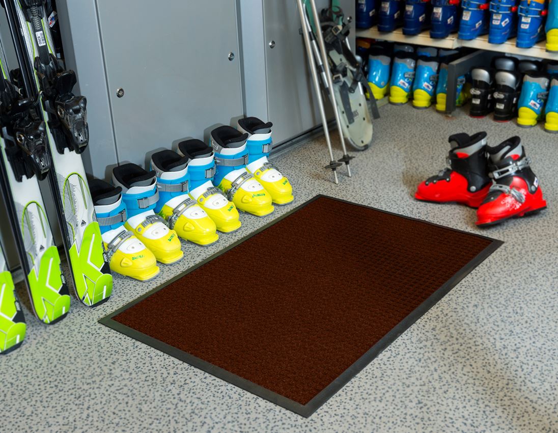 Floor mats: Wet protection comfort mat with rubber edge + brown 1