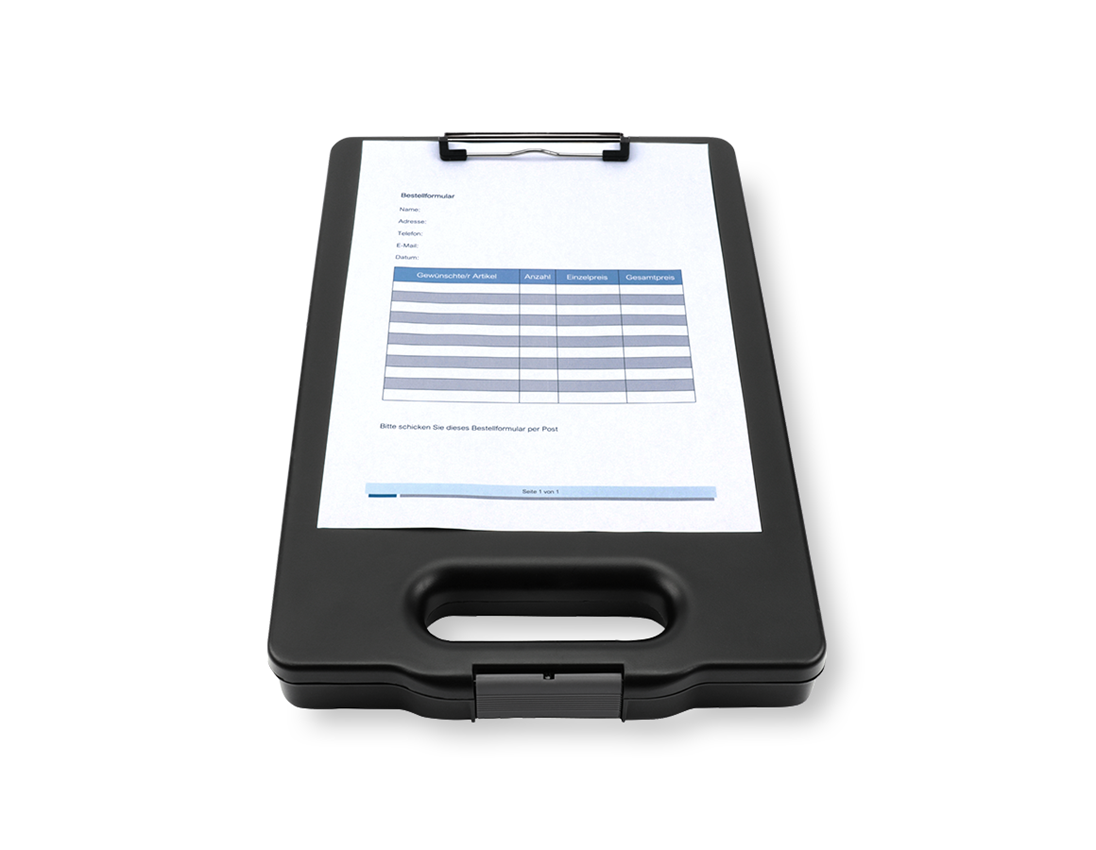 Organisation: Clipboard with storage compartment