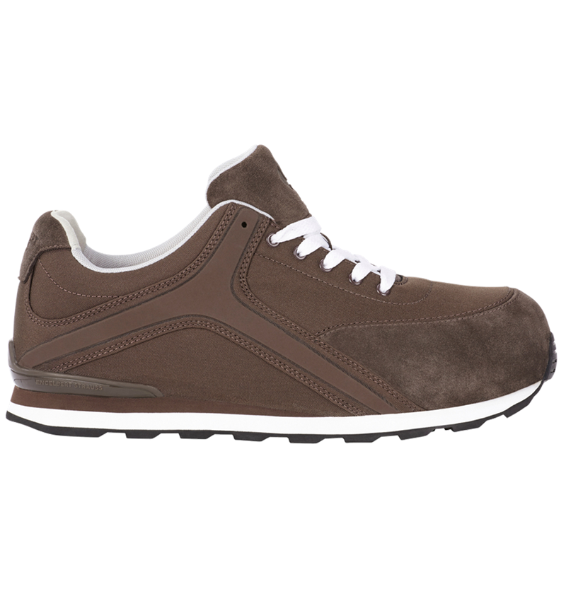 Safety Trainers: e.s. S1P Safety shoes Sutur + chestnut/white 2