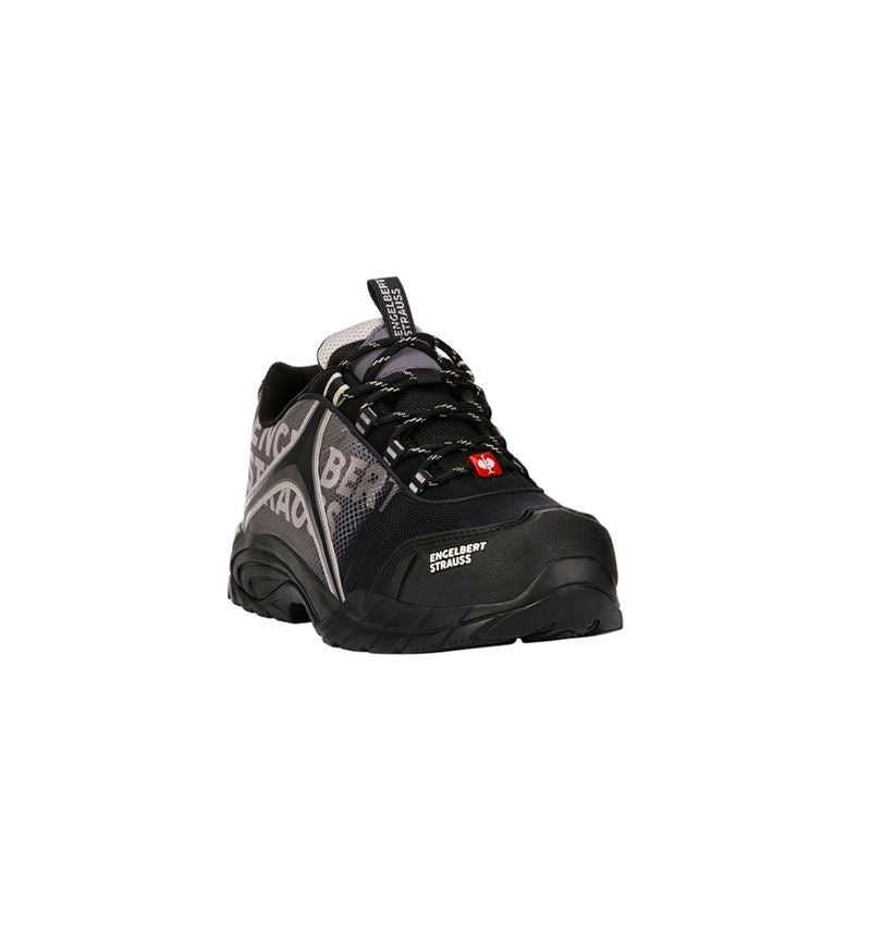 Safety Trainers: e.s. S1 Safety shoes Merak + black/grey/silver 1