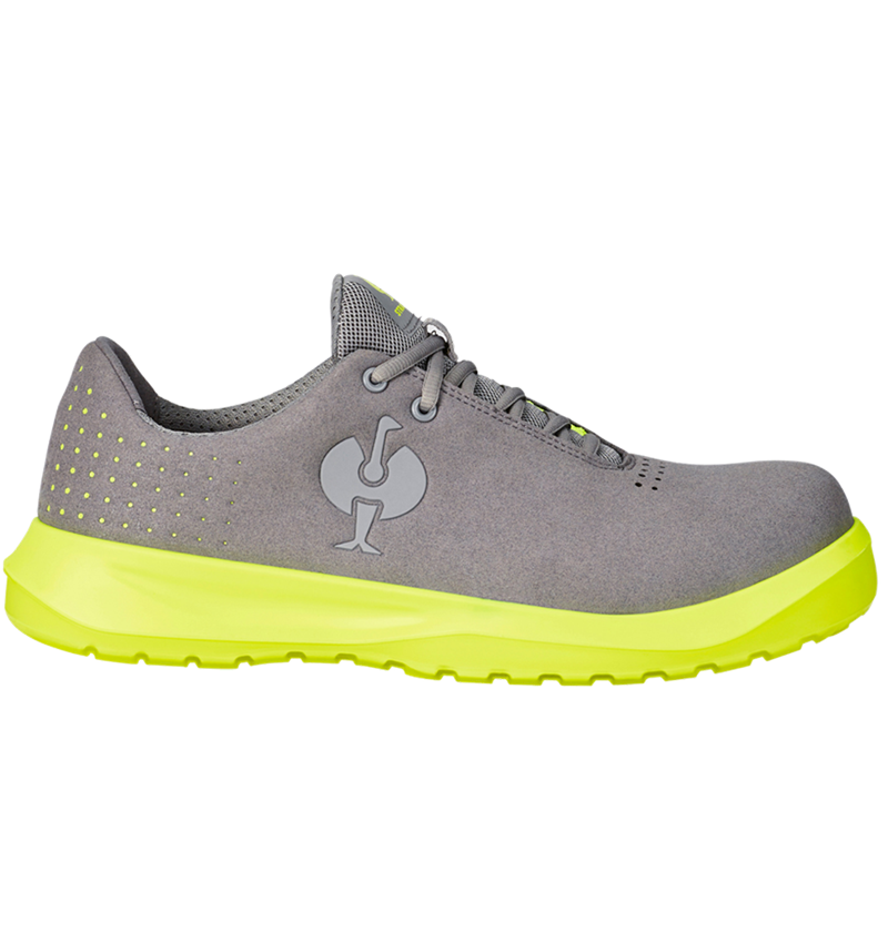 Safety Trainers: S1P Safety shoes e.s. Banco low + pearlgrey/high-vis yellow 2
