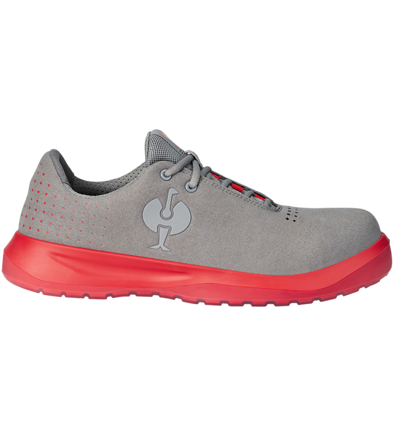 Safety Trainers: S1P Safety shoes e.s. Banco low + pearlgrey/solarred 1