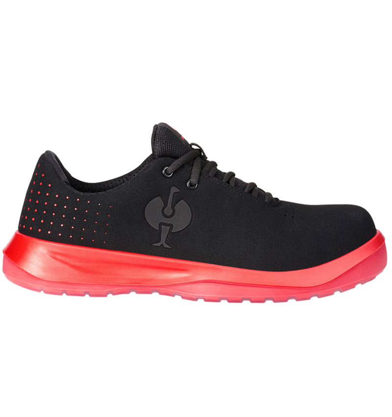 Safety Trainers: S1P Safety shoes e.s. Banco low + black/solarred 1