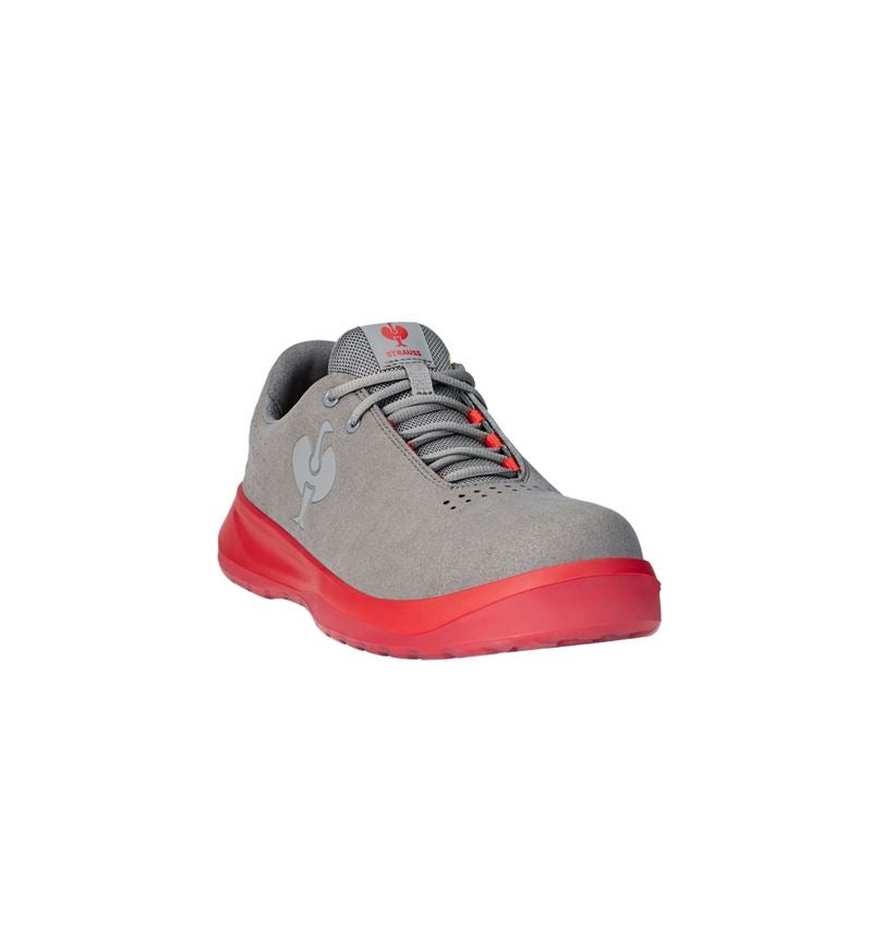 Safety Trainers: S1P Safety shoes e.s. Banco low + pearlgrey/solarred 2