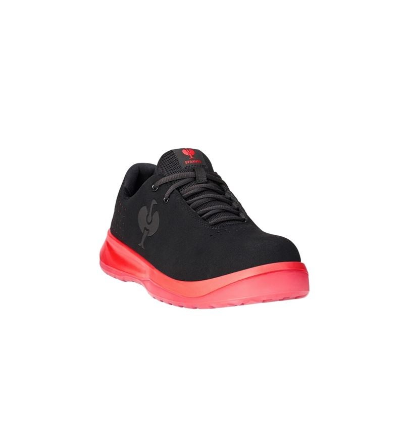 Safety Trainers: S1P Safety shoes e.s. Banco low + black/solarred 2
