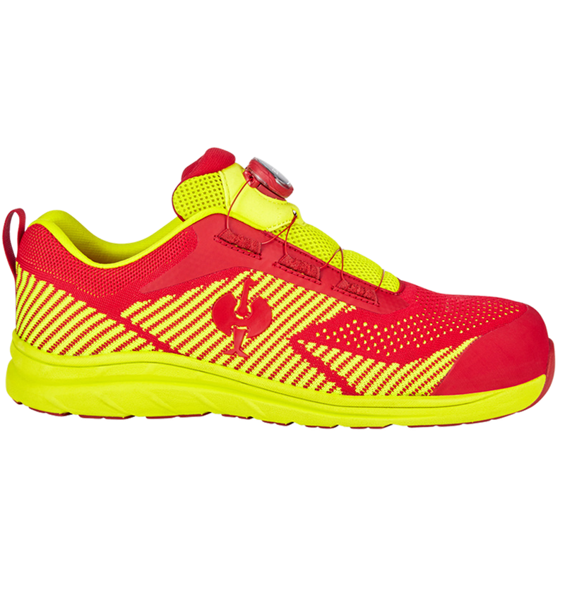 S1: S1 Safety shoes e.s. Tegmen IV low + fiery red/high-vis yellow 2