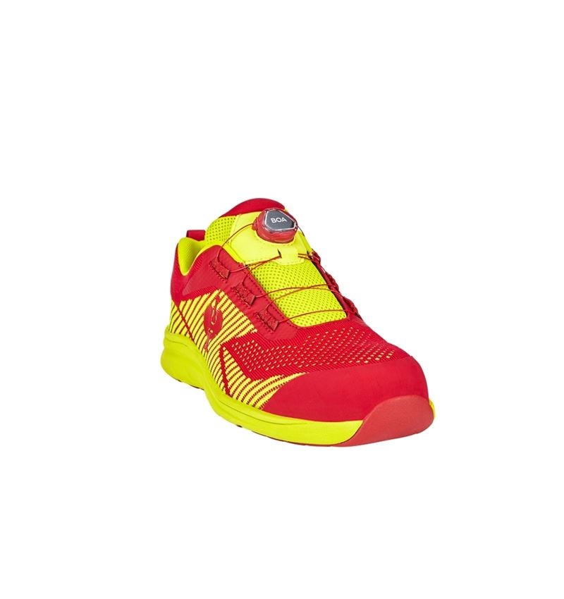 S1: S1 Safety shoes e.s. Tegmen IV low + fiery red/high-vis yellow 3