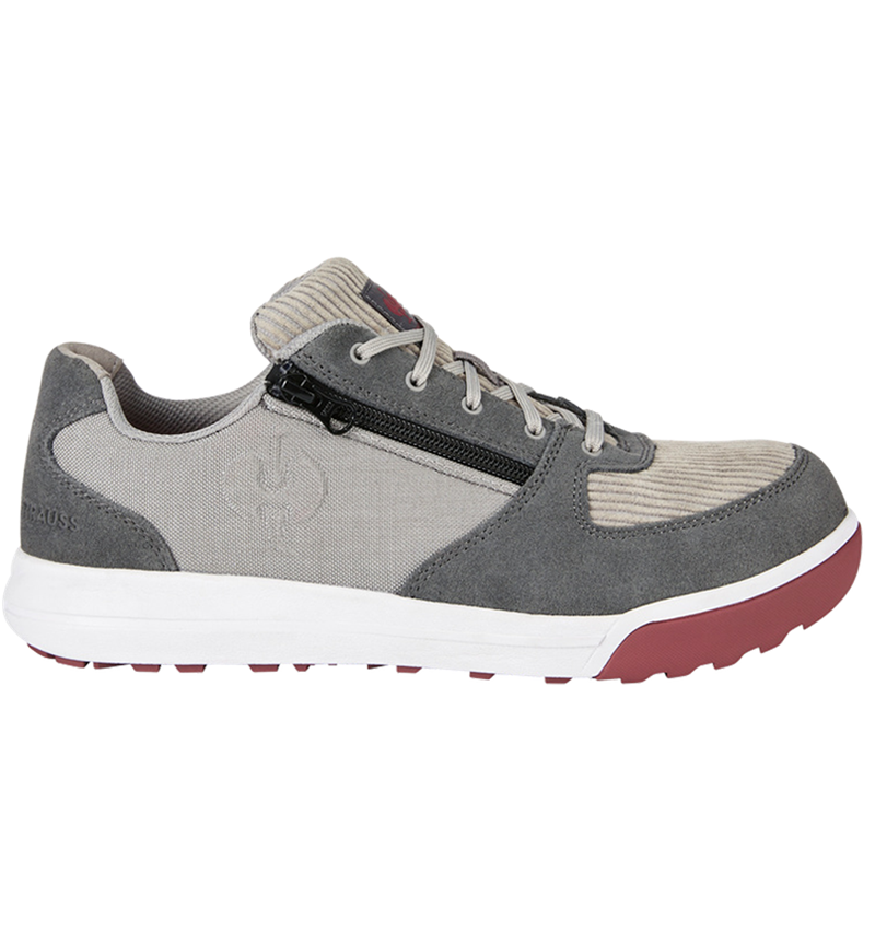 Safety Trainers: S1 Safety shoes e.s. Janus II low + dovegrey/cement/velvetred 1