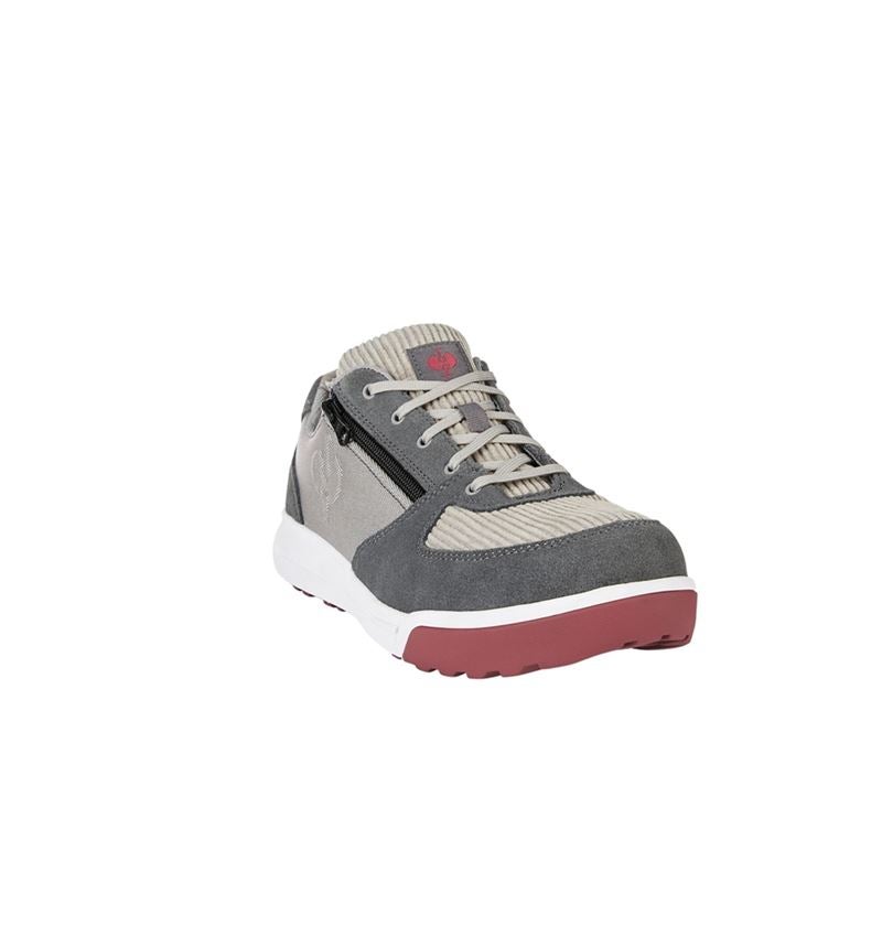 Safety Trainers: S1 Safety shoes e.s. Janus II low + dovegrey/cement/velvetred 2